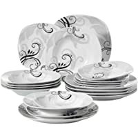 Los mejores  - VEWEET Zoey Juegos de Vajillas 18 Piezas de Porcelana con 6 Platos- 6 Platos Hondos y 6 Platos de Postre para 6 Personas